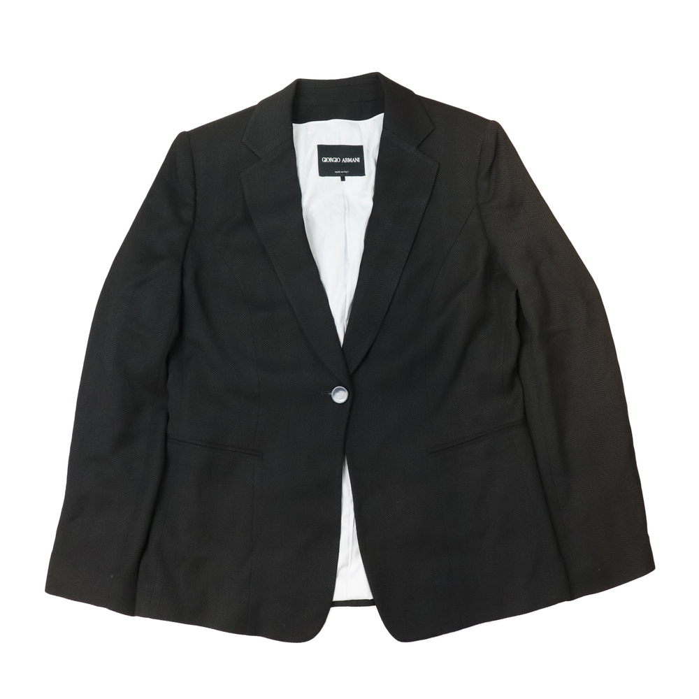 Giorgio Armani Womens Black Blazer Size 44
